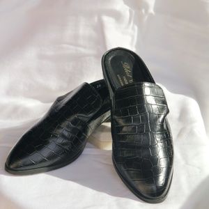 Robert Clergerie Croc Embossed Mule